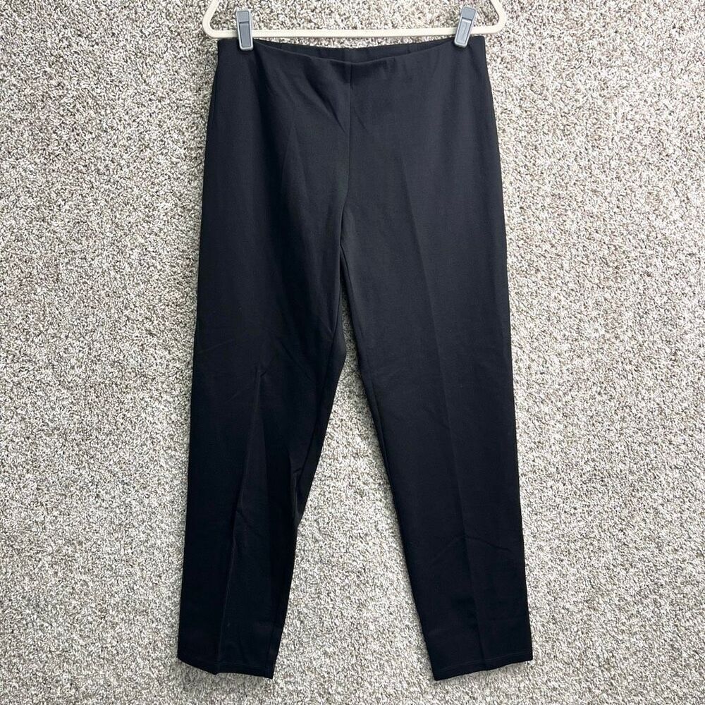 Eileen Fisher Pants Women's Medium Black Pull-On Straight Leg
